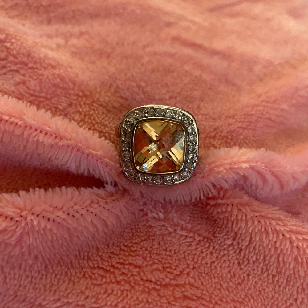 Gorgeous Costume Ring with Centre Yellow Stone